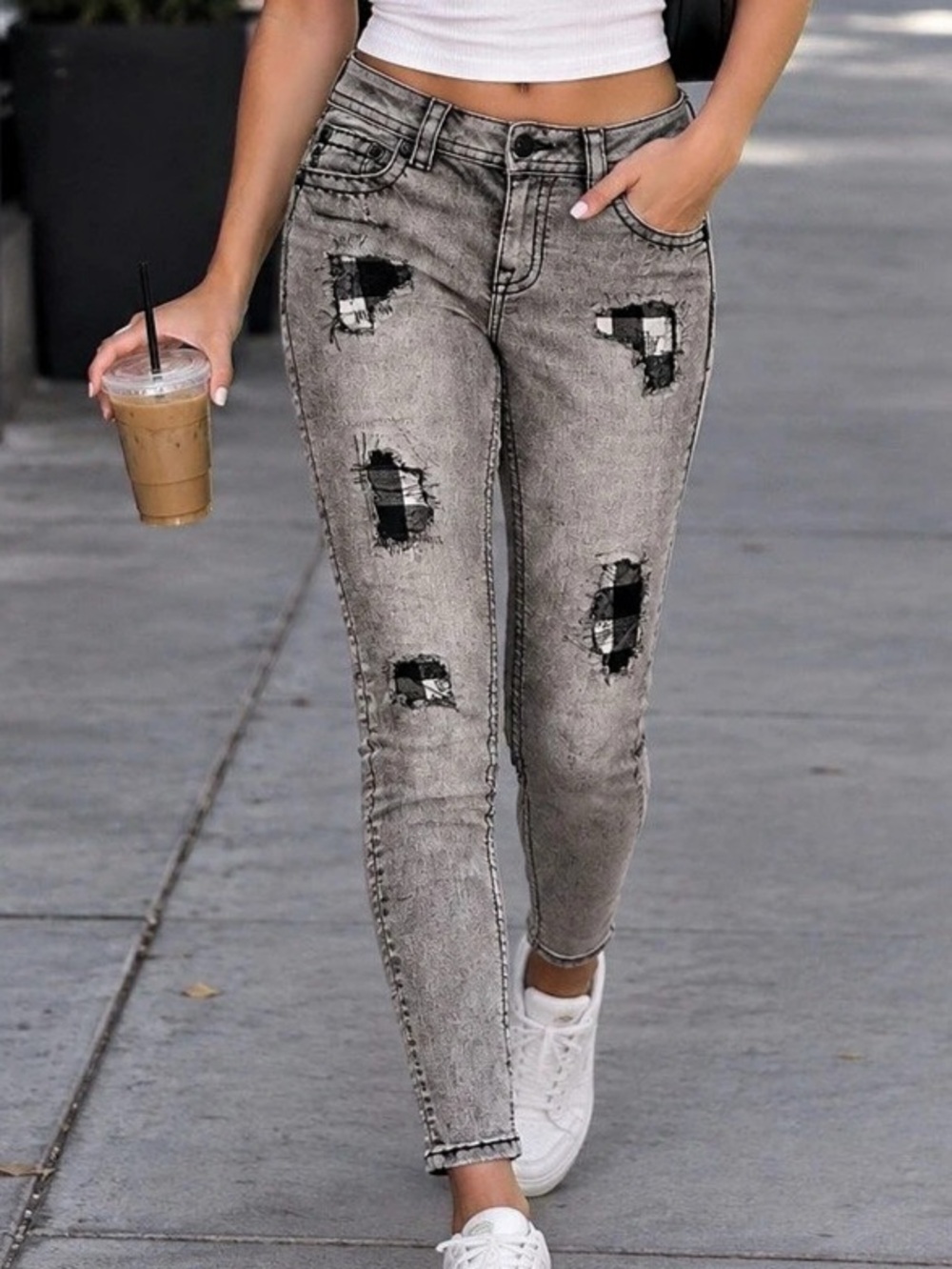 MISS ME Distressed Skinny Jeans 28